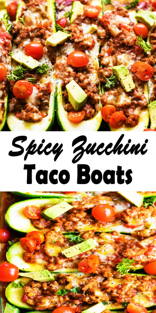 easy Spicy Zucchini Taco Boats