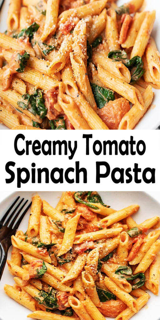Creamy Tomato Spinach Pasta